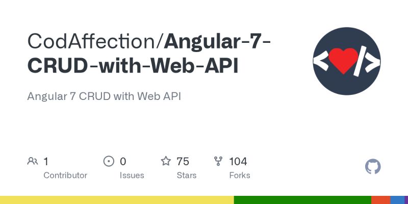 Github Codaffection Angular 7 Crud With Web Api Angular 7 Crud With Web Api - High Quality Mobile Light Images | Free Download