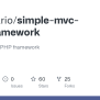 GitHub - Gmaccario/simple-mvc-php-framework: A Simple MVC PHP Framework
