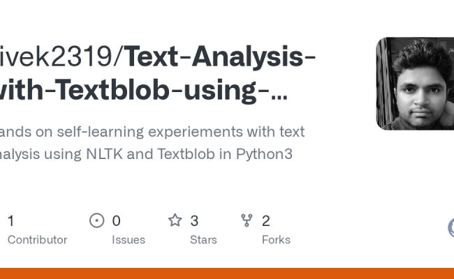 GitHub - Vivek2319/Text-Analysis-with-Textblob-using-Python3: Hands On ...