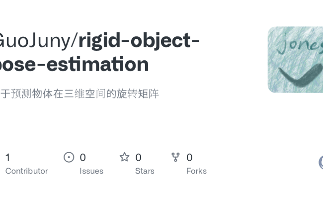 GitHub - GuoJuny/rigid-object-pose-estimation: 用于预测物体在三维空间的旋转矩阵