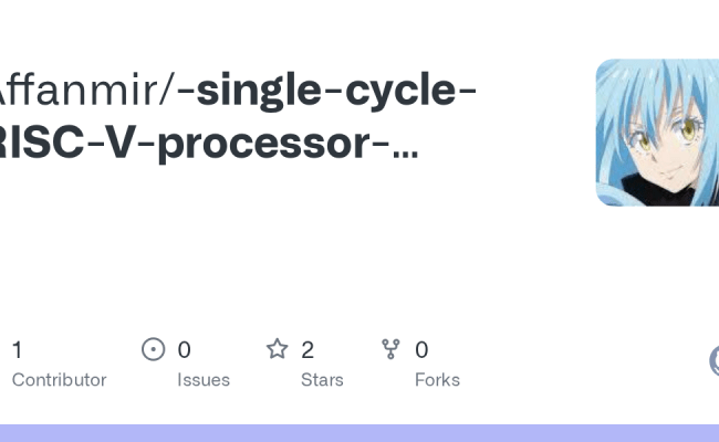 GitHub - Affanmir/-single-cycle-RISC-V-processor-Verilog-