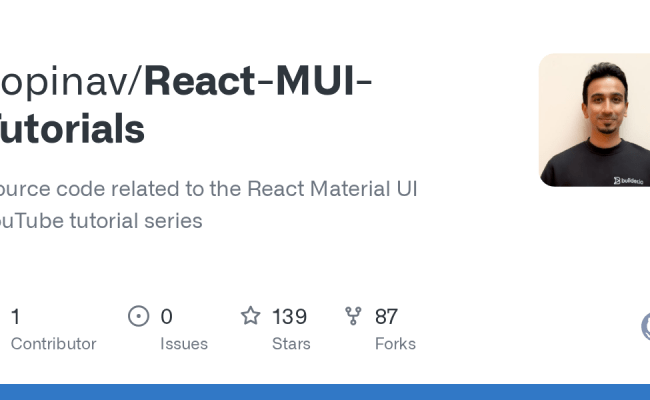 GitHub - Gopinav/React-MUI-Tutorials: Source Code Related To The React ...
