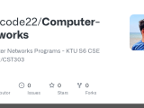 Github Adi Code22 Computer Networks Computer Networks Programs Ktu
