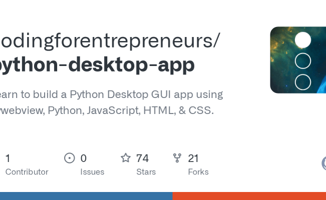 GitHub - Codingforentrepreneurs/python-desktop-app: Learn To Build A ...