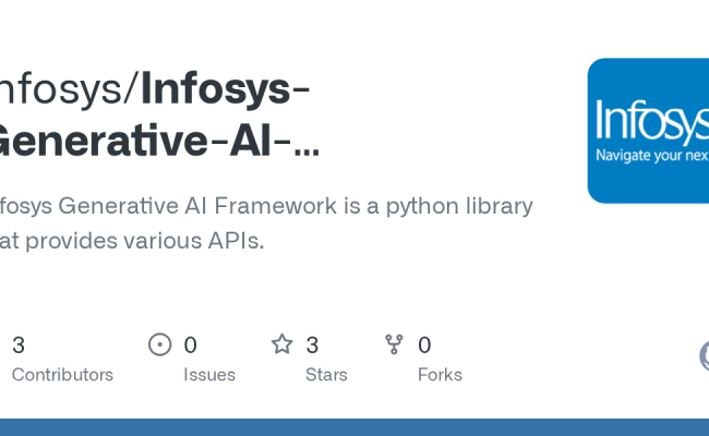 GitHub - Infosys/Infosys-Generative-AI-Framework: Infosys Generative AI ...