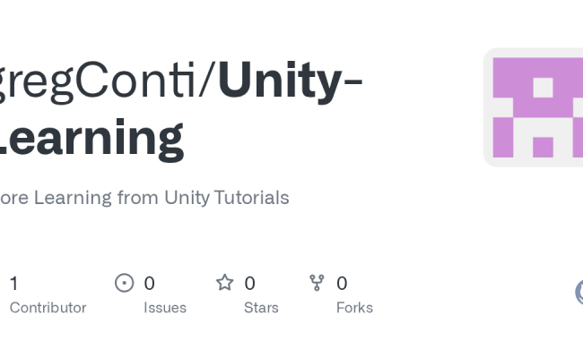 GitHub - GregConti/Unity-Learning: Store Learning From Unity Tutorials