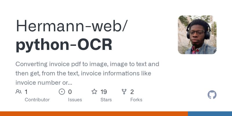 Github Hermann Web Python Ocr Converting Invoice Pdf To Image Image To Text And Then Get - Perfect Mountain Background - Full HD