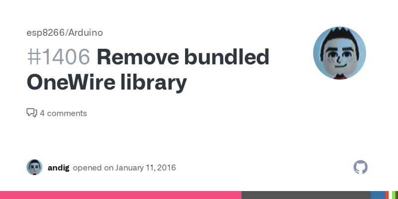 Remove Bundled Onewire Library Issue 1406 Esp8266 Arduino Github - Creative Geometric Pattern - Full HD