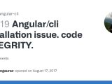 Angular Cli Installation Issue Code Integrity Issue 7419 Angular