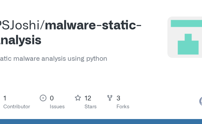 GitHub - PSJoshi/malware-static-analysis: Static Malware Analysis Using ...
