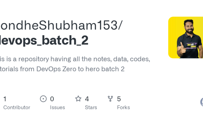 GitHub - LondheShubham153/devops_batch_2: This Is A Repository Having ...