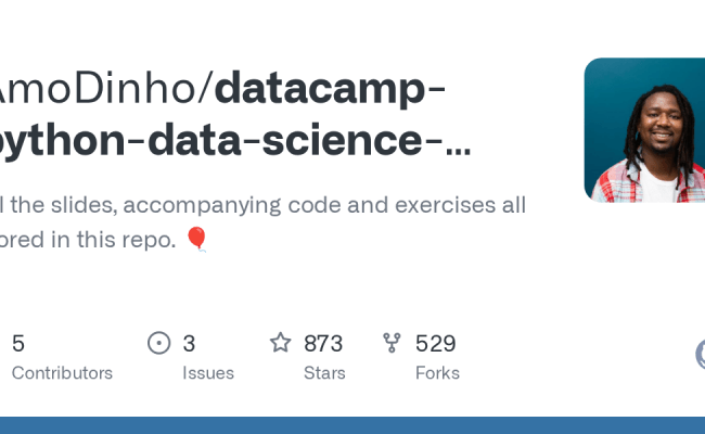 GitHub - AmoDinho/datacamp-python-data-science-track: All The Slides ...