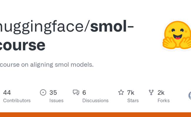 GitHub - Huggingface/smol-course: A Course On Aligning Smol Models.