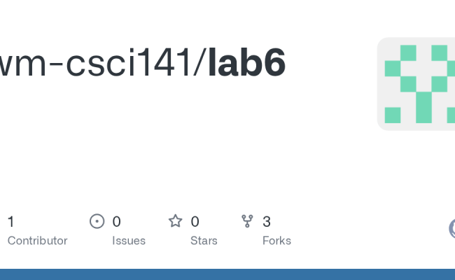 GitHub - Wm-csci141/lab6