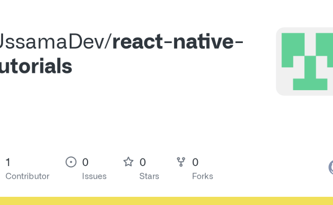 GitHub - UssamaDev/react-native-tutorials