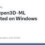 Open3D-ML Supported On Windows 10 ? · Issue #303 · Isl-org/Open3D-ML ...