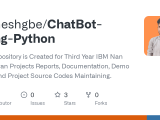 Github Sweety Vigneshg Chatbot Using Python This Repository Is