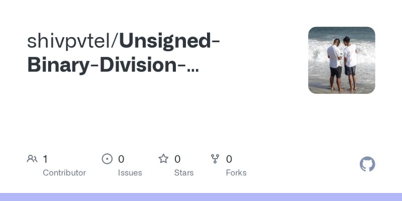 Github Shivpvtel Unsigned Binary Division Restoring Algorithm Verilog - Perfect Gradient Background - 4K