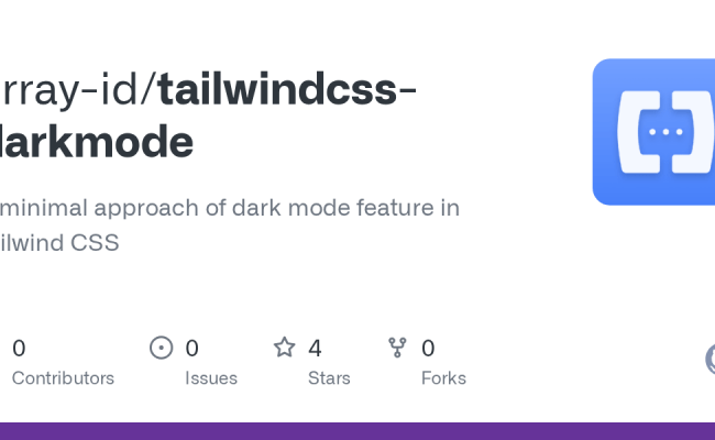 GitHub - Array-id/tailwindcss-darkmode: A Minimal Approach Of Dark Mode Feature In Tailwind CSS