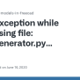 Exception While Processing File: Main_generator.py [global Name 'math ...