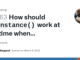 How Should Isinstance Work At Runtime When Comparing Classes With