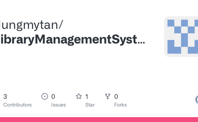 GitHub - Dungmytan/LibraryManagementSystem