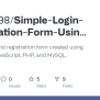 GitHub - Jubayer98/Simple-Login-Registration-Form-Using-HTML-CSS-JS-PHP ...