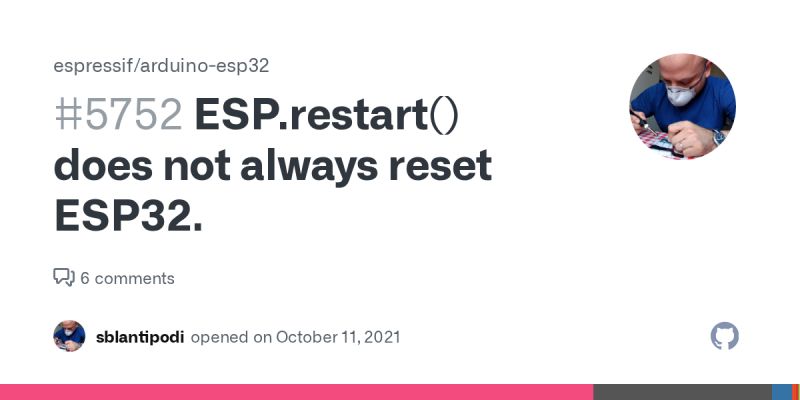 Esp Restart Does Not Always Reset Esp32 Issue 5752 Espressif Arduino Esp32 Github - Download Professional Nature Pattern | 4K