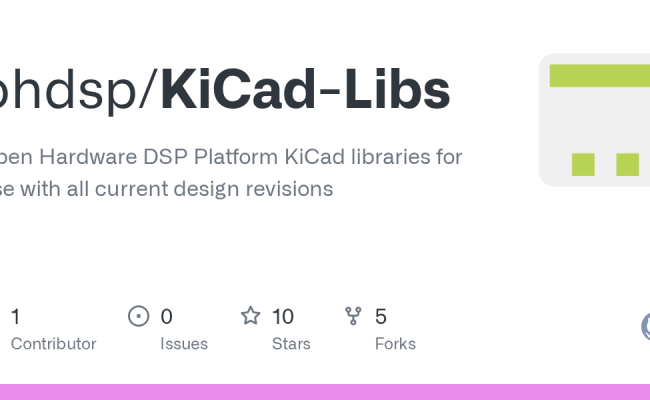 GitHub - Ohdsp/KiCad-Libs: Open Hardware DSP Platform KiCad Libraries ...