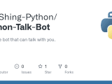 Github Jingshing Python Python Talk Bot A Simple Bot That Can Talk