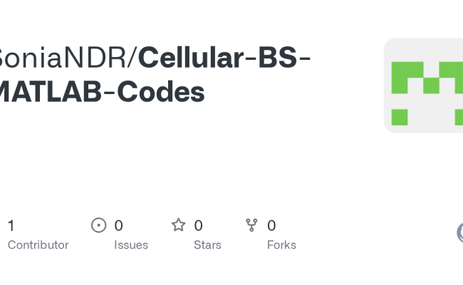 GitHub - SoniaNDR/Cellular-BS-MATLAB-Codes