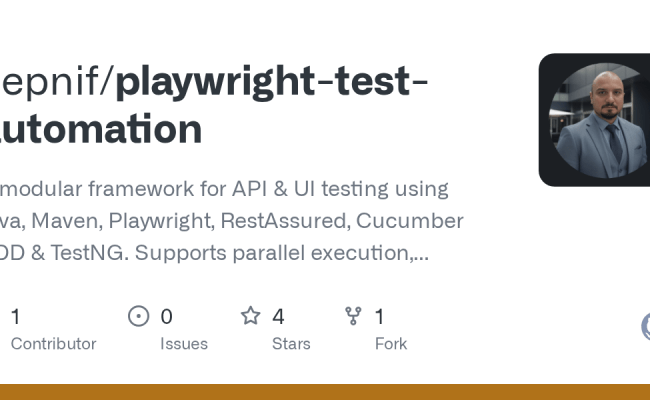 GitHub - Cepnif/playwright-test-automation: A Modular Framework For API ...