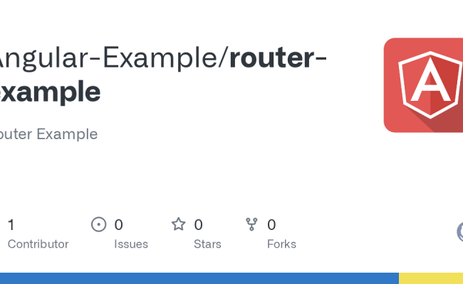 GitHub - Angular-Example/router-example: Router Example