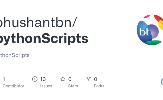 GitHub - Bhushantbn/pythonScripts: PythonScripts