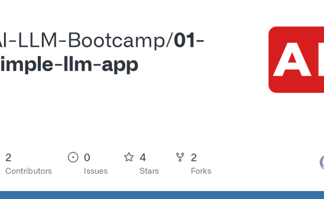 GitHub - AI-LLM-Bootcamp/01-simple-llm-app