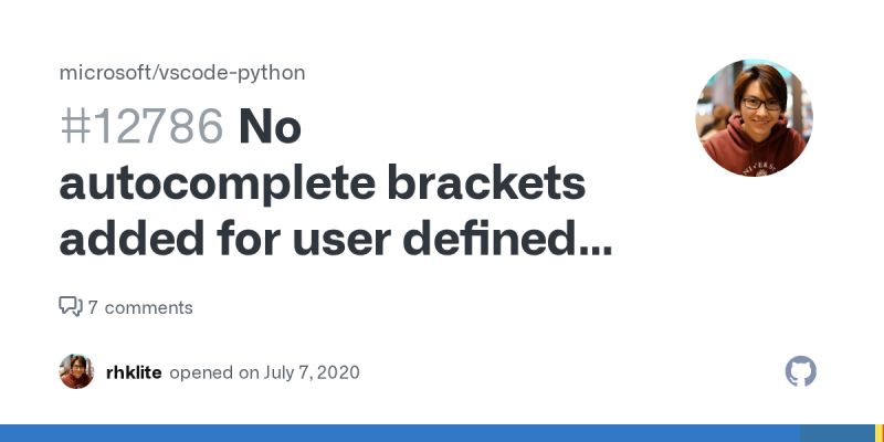 No Autocomplete Brackets Added For User Defined Function With Python Extension Issue 12786 - Ocean Patterns - Modern Desktop Collection