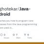 GitHub - Omkar-ghotekar/Java-For-Android: This Course Teaches You How ...