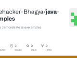 Github Codehacker Bhagya Java Examples This Repo Demonstrate Java