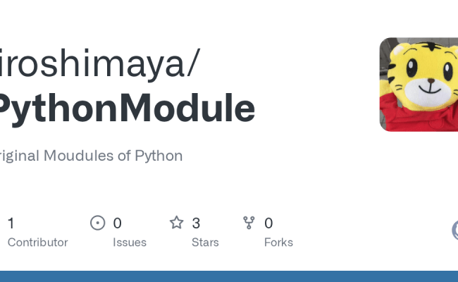 GitHub - Jiroshimaya/PythonModule: Original Moudules Of Python