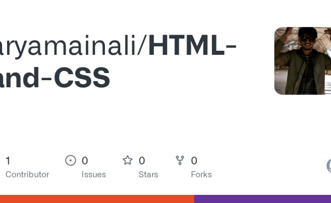 GitHub - Aryamainali/HTML-and-CSS