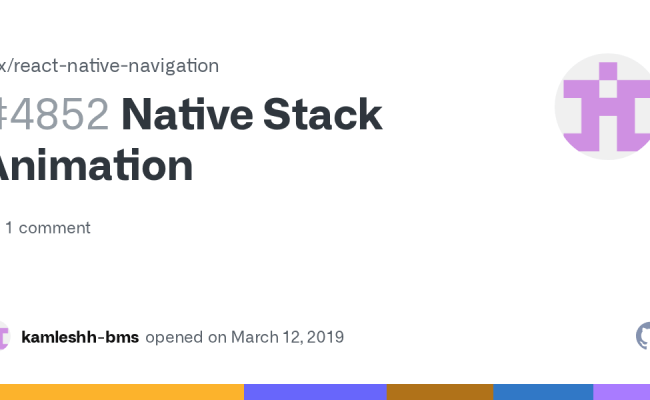 Native Stack Animation · Issue #4852 · Wix/react-native-navigation · GitHub