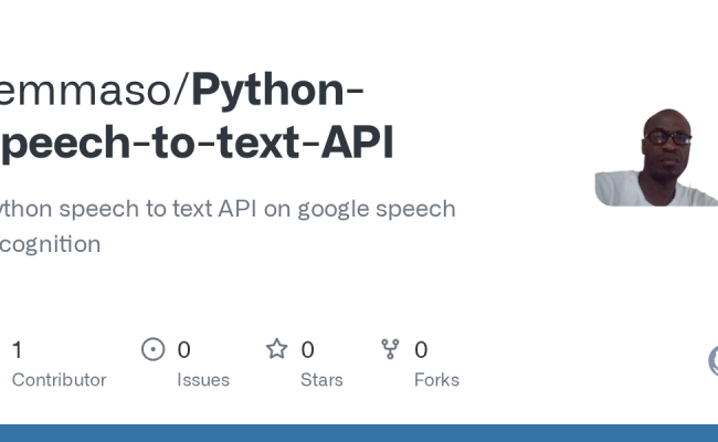 GitHub - Remmaso/Python-speech-to-text-API: Python Speech To Text API ...