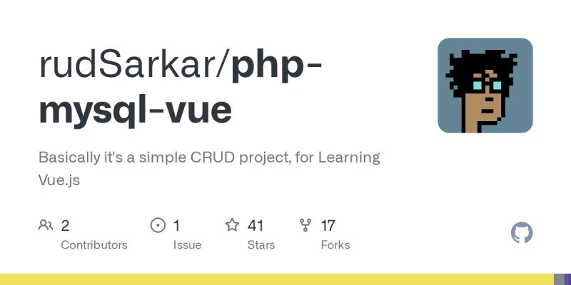 Github Pandeyz Vue Js Php Mysql Practise Examples Vue Js Php Mysql - Artistic Abstract Photo - High Resolution