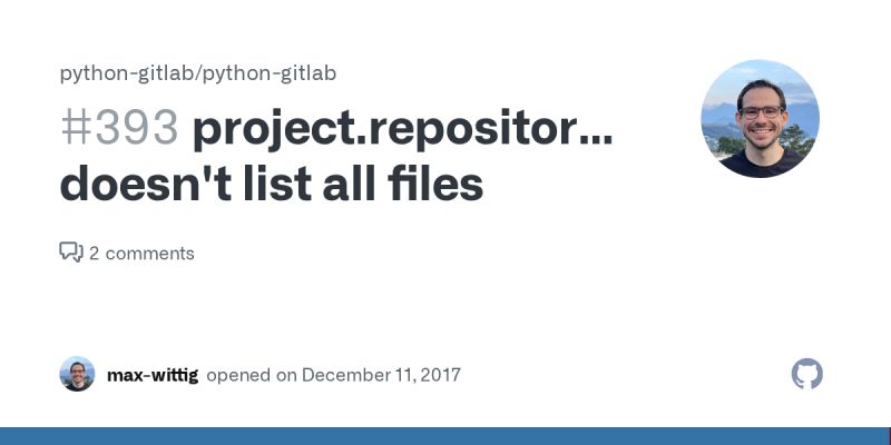 Project Repository Tree Doesn T List All Files Issue 393 Python Gitlab Python Gitlab Github - Download Modern Light Image | HD