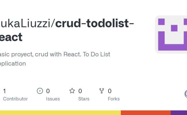 GitHub - LukaLiuzzi/crud-todolist-react: Basic Proyect, Crud With React ...
