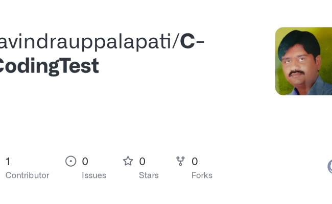 GitHub - Ravindrauppalapati/C-CodingTest