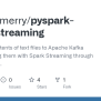 GitHub - Raphaelmerry/pyspark-kafka-streaming: Streaming Contents Of Text Files To Apache Kafka ...