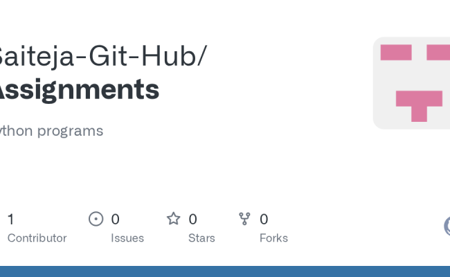 GitHub - Saiteja-Git-Hub/Assignments: Python Programs