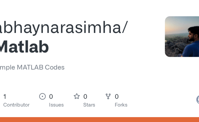 GitHub - Abhaynarasimha/Matlab: Simple MATLAB Codes