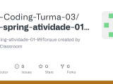 Github Lab Coding Turma 03 Java Spring Atividade 01 89torque Java